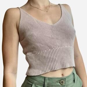 Brandy melville pastel pink knit tank top - fits like xs